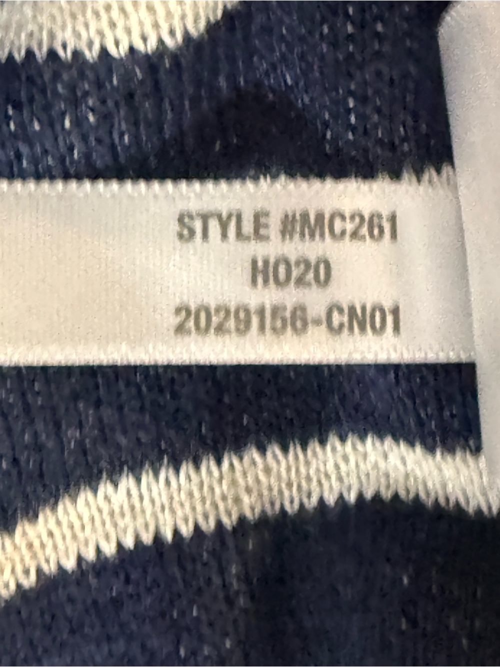 Madewell Quilted Studio Mockneck Sweatshirt Stripe Navy XL - Picture 6 of 6